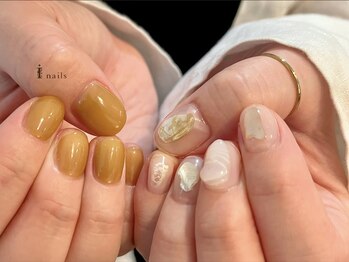 アイネイルズ 渋谷店(I nails)/【Kana.y】アシメワンカラー