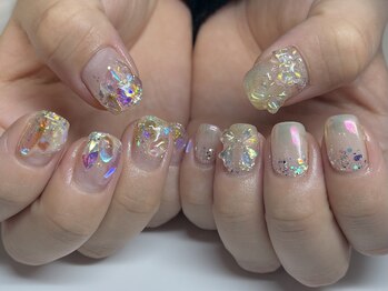 キラキラリボンネイル!