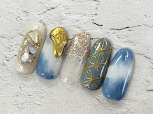 ディーネイル 池袋(D-nail)/【森】江戸切子×ニュアンス