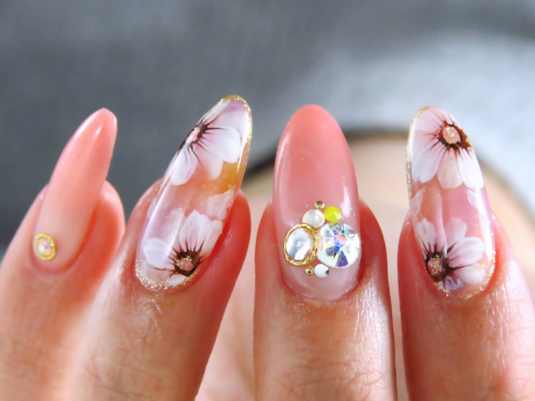 トータルビューティーアンドアズフローラ(Total Beauty & a`s Flora)/ガーリーフラワーネイル☆