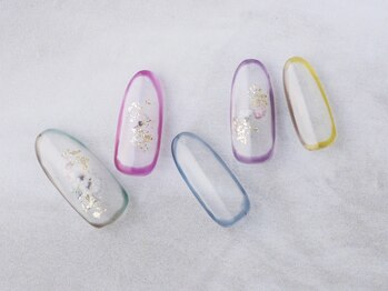 サンミーゴネイル 神戸店(Sunmego Nail)/カラフル囲みネイル☆