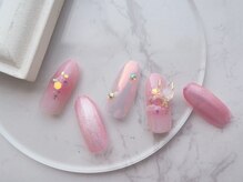 ネイル スパ ココプラス(Nail spa Cocoplus)/韓国クラウドと蝶々ネイル￥9000