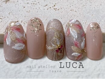 ネイルアトリエルカ(nail atelier LUCA)の写真/お正月は干支や和ネイル、ブライダルはミラーリボンネイル等華やか系も種類豊富にご用意♪