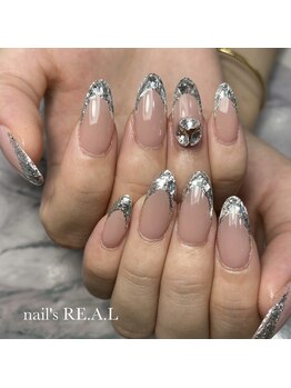 ネイルズリアル 倉敷(nail's RE.A.L)/ガラスフレンチ