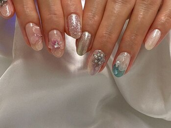 アンドサウス 1520ネイルズ(& SOUTH 1520nails)/持ち込みアート/フラワーネイル