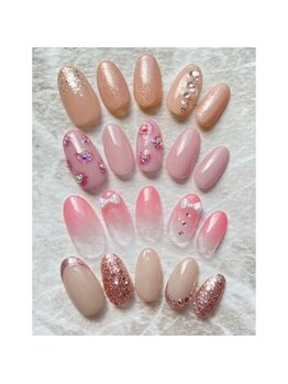 ネイルアンドアイラッシュ グレース 芦屋店(nail&eyelash Grace)の写真/【マオジェル認定★フラッシュグリッター/マグネット導入】高品質ジェルでモチ抜群!定額だから通いやすい♪