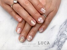 ネイルアトリエルカ(nail atelier LUCA)/W-320 大人可愛いリボンネイル
