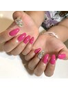 ＜＜Barbie pink nail＞＞