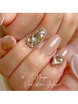 ヒスイ(Hisui)/埋め尽くし/シンプルネイル