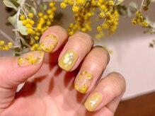 ネイルサロン リン(Lin)/春　可愛い　ミモザネイル