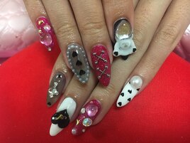 モノトーンくまさんネイル☆