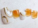 ゴールド アクセント ネイル