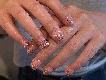 ファミーユネイル(Fameu nail)/pink lame gradation.