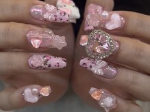 リグナル リット(Lignal.liit)/春レオパードピンクネイル