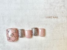 ルークネイル 恵比寿店(LUKE NAIL)/ラインチェックフットネイル　春