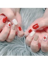 リンクネイル(Link nail)/アーガイル×ニット