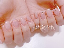パステルピンクリボンネイル