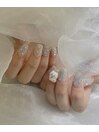 ブルー×ワンホンネイル