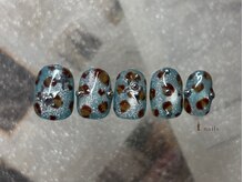 アイネイルズ 横浜EAST店(I-nails)/ブルーマグネットレオパード