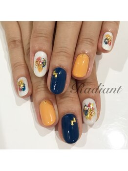 ラディアント 学芸大学(Radiant)/大人カジュアル　塗りかけネイル