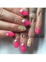 クリスタルネイル ボンベルタ橘店(CRYSTAL NAIL)/ハート×パール