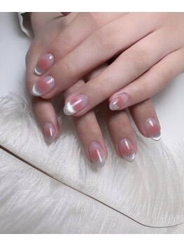 サムズアップネイル(thumbs up nail)/チークマグネットグラデーション