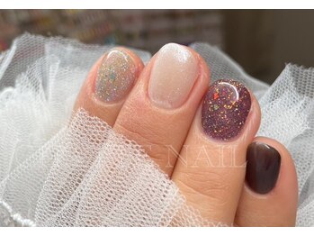 シャットネイル(CHATTE NAIL)/爪育デザインネイルAコース