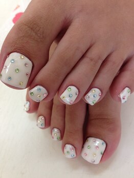 プリンセス(Princess)/ビジューフットネイル★