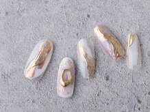 サンミーゴネイル 神戸店(Sunmego Nail)/ホワイトミラーネイル☆