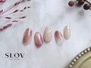 ボルドーのニュアンスネイル