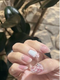 Newチークネイル+ツイード