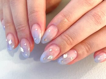 ランド ネイル 博多(LAND)の写真/【シンプルネイルもお任せください♪】悩める女子も即オシャレ＊流行を取り入れたデザインも定評！