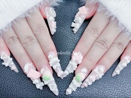 【チップ長さだしネイル】