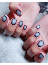 ステムネイル 下北沢(stem nail)/囲みグラデBlack White