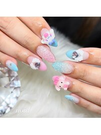 グラデーション/ピクシーネイル