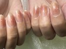 【パラジェルネイル 桃ネイル】