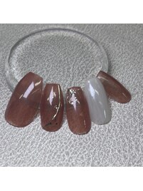 シンプルミラーネイル