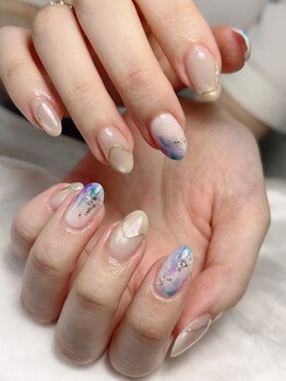 ナンバーエイト(No8)/梅雨ニュアンスネイル