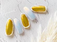 ボネール(nail ＆ eyelash Bounail)/ぷっくり　ミラー　オーロラ