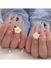 色混ぜ◎【hand nail】ワンカラー/ラメグラデーションネイル　￥5500