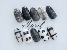 エイプリルプラス(April plus)/黒　ラブリーネイル