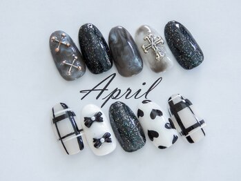 エイプリルプラス(April plus)/黒 ラブリーネイル