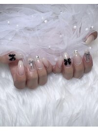 韓国風リボンネイル♪