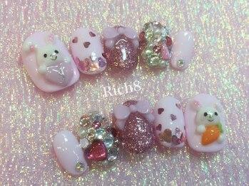 ネイルアンドまつげエクステ リッチエイト 原宿店(Rich8)/ラブリーうさぎネイルチップ