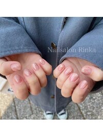 透け感ベージュ×もやもや