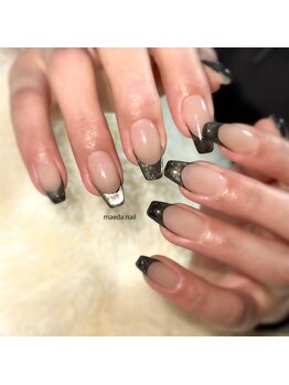 Mネイル 伏見店/フレンチネイルとマグネット