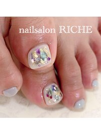 カラフルシェルネイル