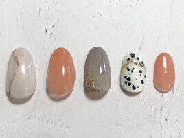 ダルメシアン×オレンジネイル♪