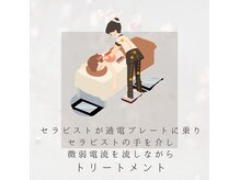 サロン 和の雰囲気（微弱電流はセラピストが専用の台に乗り、手を介して伝わります）