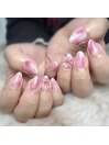 ぷっくりフラワーネイル